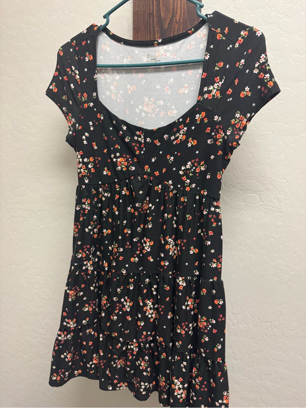 No Boundaries Black Floral Mini Dress